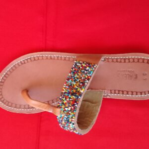 African beaded Original Leather Sandals