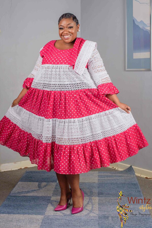 JP White _ Pink Lace Dress Size 42 $120