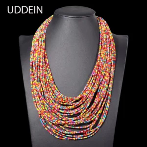 Multi Layer Colorful Beads African $15 Necklace