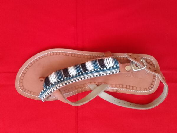 White-_-Brown-beads-with-buckles-size-42-40